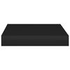 vidaXL Floating Wall Shelf Black 23x23.5x3.8 cm MDF
