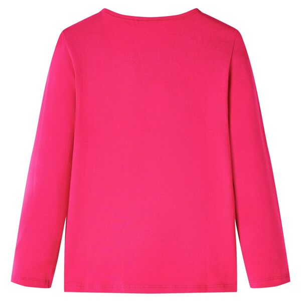 Kids' T-shirt with Long Sleeves Bright Pink 128