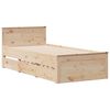 vidaXL Bed Frame without Mattress with Headboard 90x200 cm Solid Wood Pine