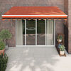 vidaXL Retractable Awning Orange and Brown 3x2.5 m Fabric and Aluminium