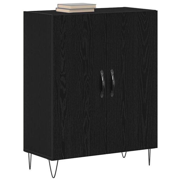 vidaXL Sideboard Black Oak 69.5 x 34 x 90 cm Engineered Wood