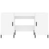 vidaXL Desk White 140x50x75 cm Engineered Wood