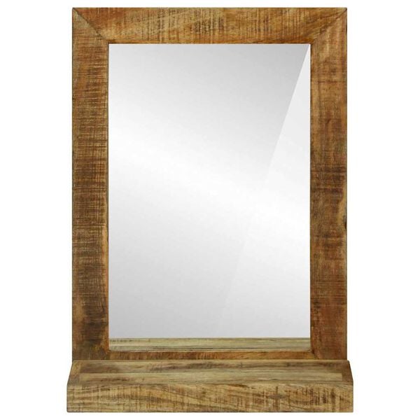 vidaXL Bathroom Mirror Brown 50 x 22 x 70 cm Solid Mango Wood