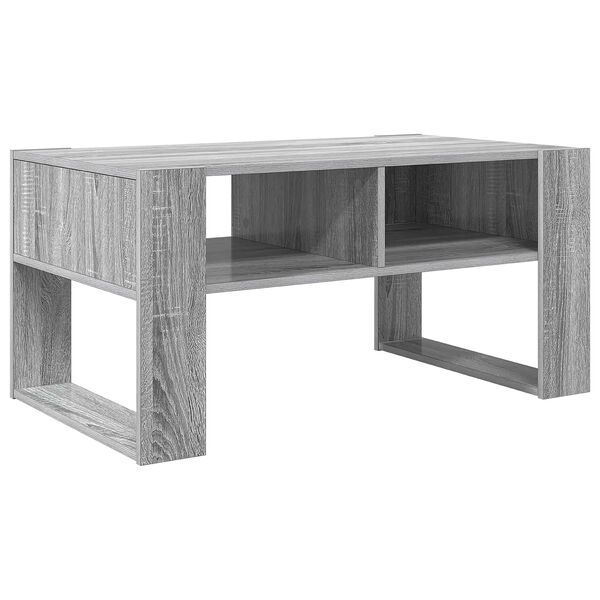 vidaXL Coffee Table Grey Sonoma 92 x 53 x 45 cm Engineered Wood