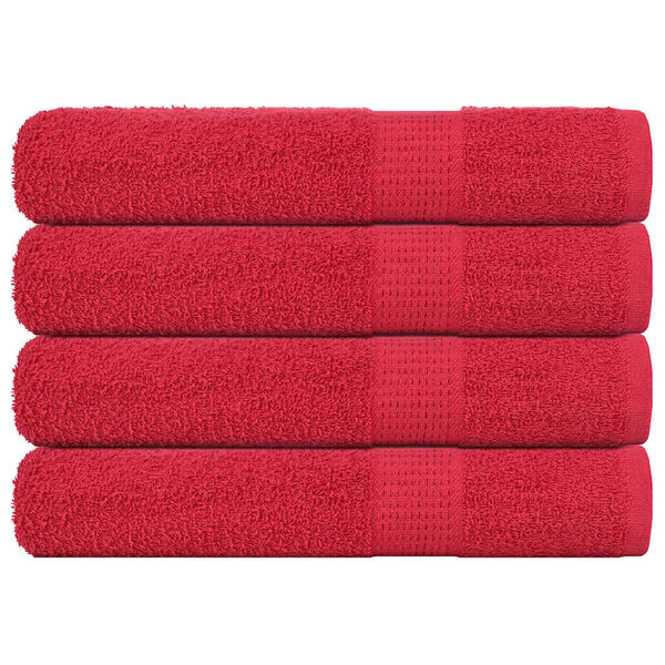 vidaXL Sauna Towels "FROGN" 4 pcs Red 80x200 cm 360 gsm