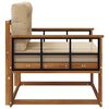 vidaXL Outdoor Middle Sofa Solid Acacia Wood Natural