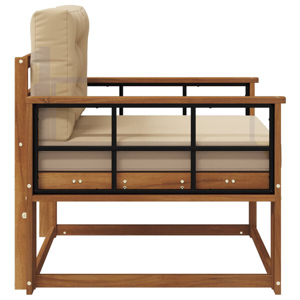 vidaXL Outdoor Middle Sofa Solid Acacia Wood Natural