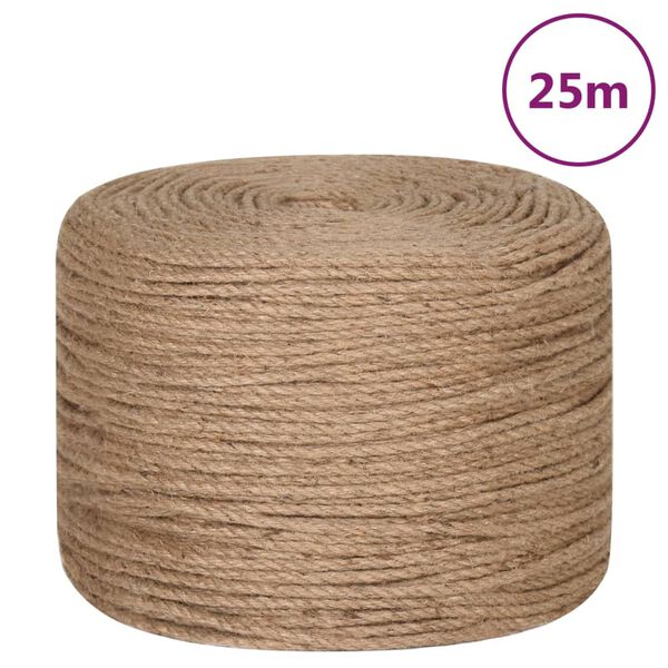vidaXL Jute Rope 25 m Long 8 mm Thick
