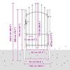vidaXL Garden Gate with Lock Grey 175 x 100 cm Steel
