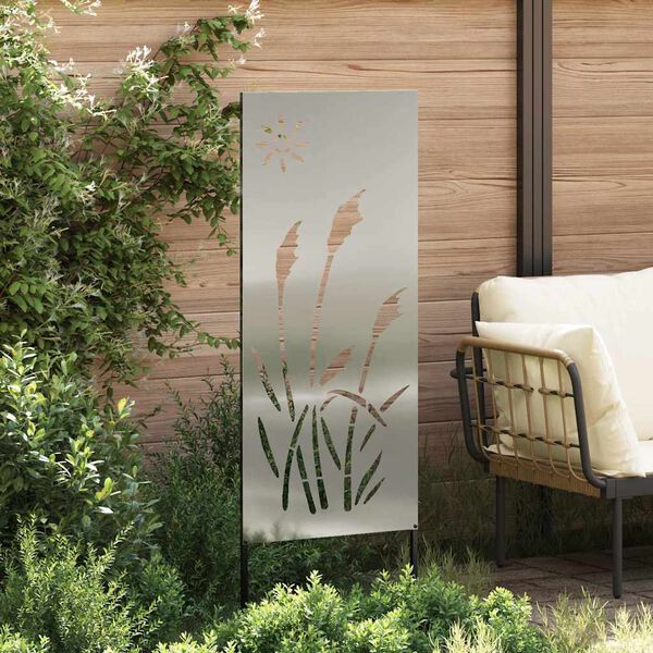 vidaXL Garden Privacy Screen Silver 50 x 140 cm Galvanised steel