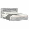 vidaXL Bed Frame with Storage with Drawer Concrete Grey 200 x 200 cm