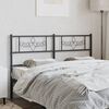 vidaXL Metal Headboard Black 160 cm