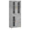 vidaXL Highboard Concrete Grey 69,5x34x180 cm Engineered Wood
