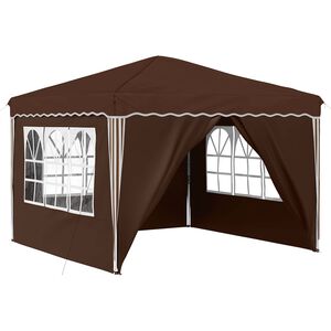 vidaXL Pop-up Party Tent 288 x 288 x 245 cm Brown Oxford Fabric