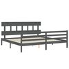 vidaXL Bed Frame without Mattress Grey 200x200 cm Solid Wood