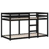 vidaXL Bunk Bed without Mattress Black 90x190 cm Single Solid Wood Pine