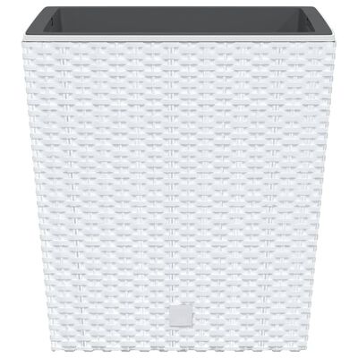 vidaXL Planter with Removable Inner White 21 / 32 L PP Rattan