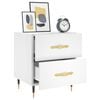 vidaXL Bedside Cabinet White 40x35x47.5 cm Engineered Wood