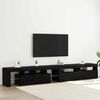 vidaXL TV Cabinet 3 pcs Black Oak 260 x 37 x 40 cm Engineered Wood