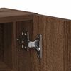vidaXL Bathroom Cabinet with Roll Holder Brown Oak 20.5x22x72 cm