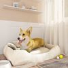 vidaXL Dog Cushion with Pillows Beige 75x58x18 cm Oxford Fabric