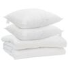 vidaXL Duvet with Pillow 3 pcs White Microfibre