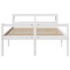 vidaXL Senior Bed with Headboard without Mattress White 140x200 cm