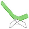 vidaXL Folding Beach Chairs 2 pcs Green Fabric