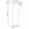 vidaXL Sliding Door ORKDAL White 78 x 202 cm Solid Pine Wood and Glass