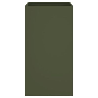 vidaXL Planter Olive Green 42x38x75 cm Cold-rolled Steel
