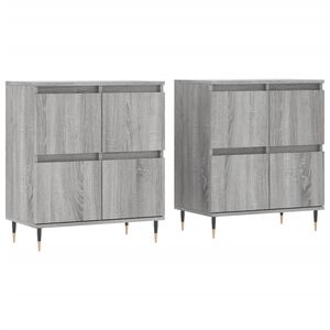 vidaXL Sideboards 2 pcs Grey Sonoma Engineered Wood