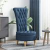 vidaXL Slipper Chair Blue 56.5 x 70 x 110 cm Fabric