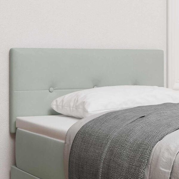 vidaXL Headboard with Headboard Light Grey 100 cm Faux Leather