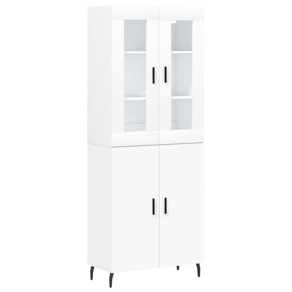 vidaXL Highboard White 69.5x34x180 cm Engineered Wood