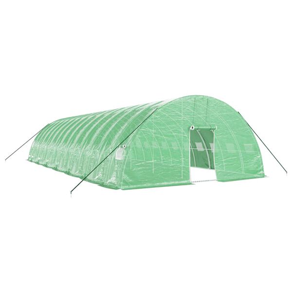 vidaXL Greenhouse with Steel Frame Green 84 m&sup2; 14x6x2.85 m