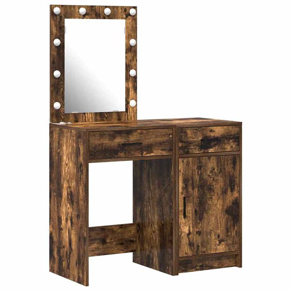vidaXL Dressing Table 2 pcs Brown 50 x 41 x 135 cm Engineered wood