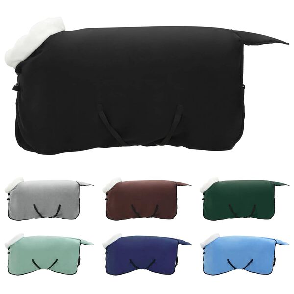 vidaXL Horse Blanket Black 115 cm Polar fleece