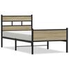 vidaXL Bed Frame without Mattress Sonoma Oak 90x190 cm Single Engineered Wood