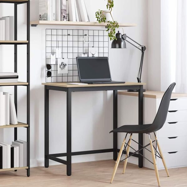 vidaXL Table Sonoma Oak 100 x 50 x 76.5 cm Engineered Wood and Steel