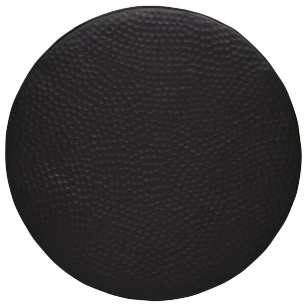 vidaXL Coffee Table Hammered Aluminium &Oslash; 50x30 cm Black