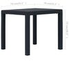 vidaXL Garden Table Anthracite 79x79x72 cm Plastic Rattan Look