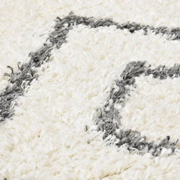 vidaXL Rug Berber Shaggy PP Beige and Grey 80x150 cm