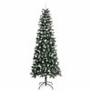 vidaXL Artificial Christmas Tree with 300 LEDs with Stand Green 240 cm