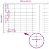 vidaXL Field Fence Silver 25 x 1.4 m Galvanised steel