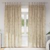 vidaXL Velvet Curtains with Curtains 2 pcs Cream 260 x 140 cm Velvet