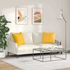 vidaXL Sofa Pillows 2 pcs Light Yellow 50 x 50 cm Corduroy Fabric