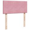 vidaXL Box Spring Bed with Mattress Pink 90x200 cm Velvet