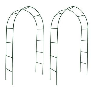 vidaXL Garden Arch | Dark Green | Iron | 2 pieces | Durable | Garden Arch