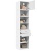 vidaXL Slim Storage Cabinet White 50x42.5x225 cm Engineered Wood