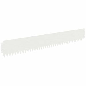 vidaXL Lawn Edging 10 pcs 103 x 15 cm Steel White